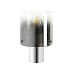 Regent Maisy 260mm Table Lamp - Polished Nickel / Black / Smoke Fade
