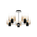 Regent Maisy 5 Light 600mm Semi Flush Ceiling Light - Black / Amber Fade