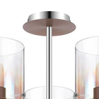 Regent Maisy 5 Light 600mm Semi Flush Ceiling Light - Mocha / Iridescent Fade