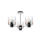 Regent Maisy 3 Light 540mm Semi Flush Ceiling Light - Black / Iridescent Fade