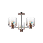 Regent Maisy 3 Light 540mm Semi Flush Ceiling Light - Mocha / Iridescent Fade