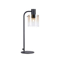 Regent Maisy 580mm High Table Lamp - Black / Amber Fade