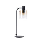 Regent Maisy 580mm High Table Lamp - Black / Amber Fade