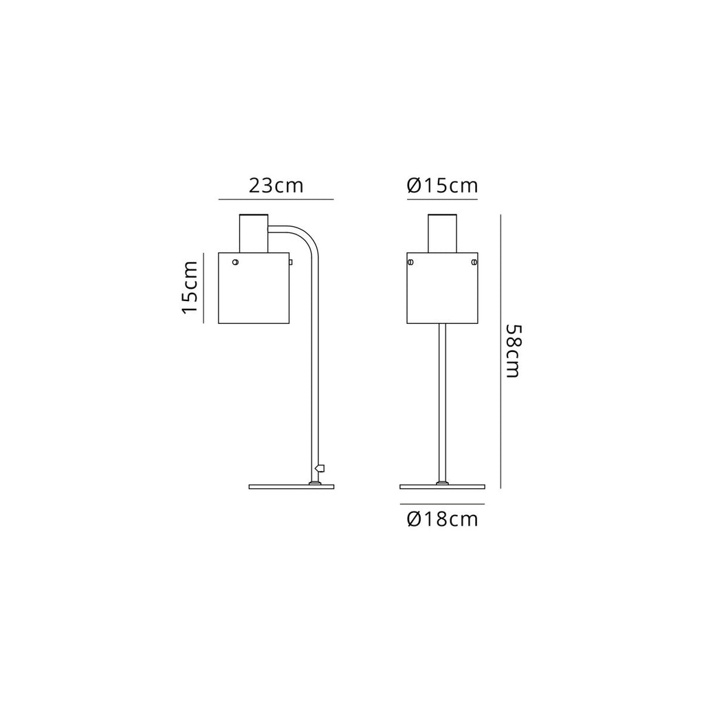 Regent Maisy Large 580mm Table Lamp - dimensions