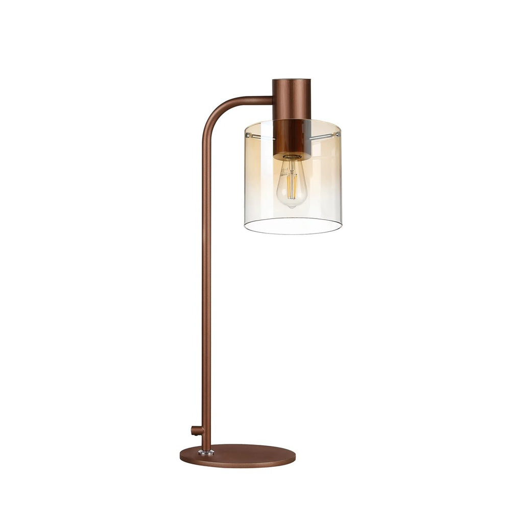 Regent Maisy 580mm High Table Lamp - Mocha / Amber Fade