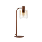 Regent Maisy 580mm High Table Lamp - Mocha / Amber Fade