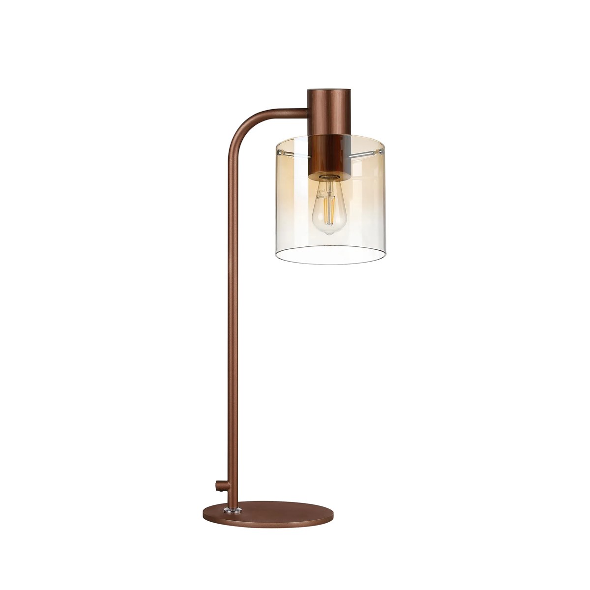 Regent Maisy 580mm High Table Lamp - Mocha / Amber Fade