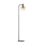 Regent Maisy Large Floor Lamp 1600mm High - Brass / Sand Black / Iridescent Fade