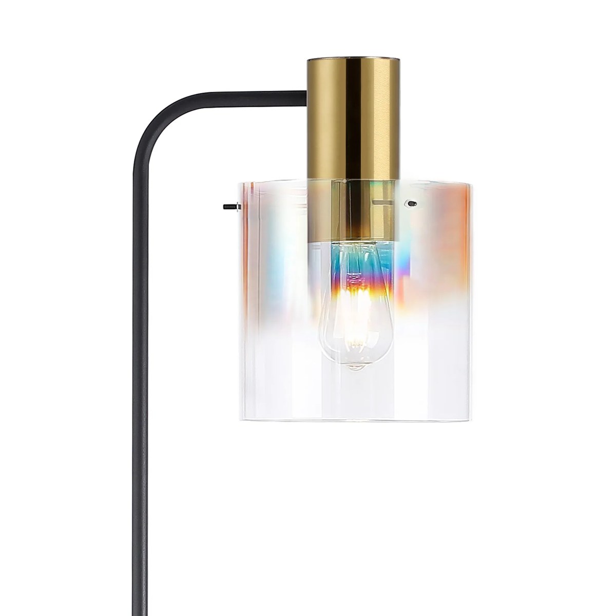Regent Maisy Large Floor Lamp 1600mm High - Brass / Sand Black / Iridescent Fade