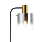 Regent Maisy Large Floor Lamp 1600mm High - Brass / Sand Black / Smoke Fade