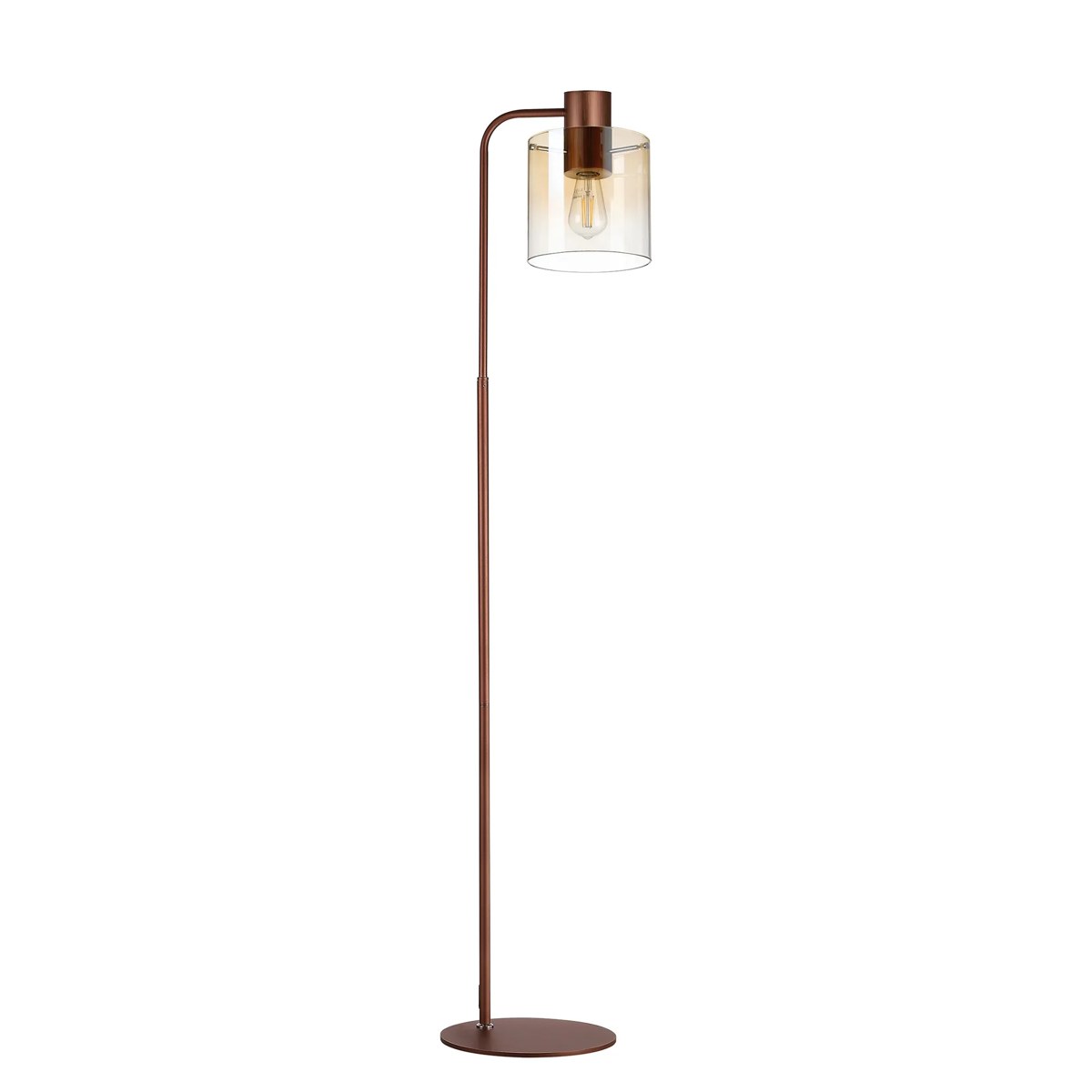Regent Maisy Large Floor Lamp 1600mm High - Mocha / Amber Fade