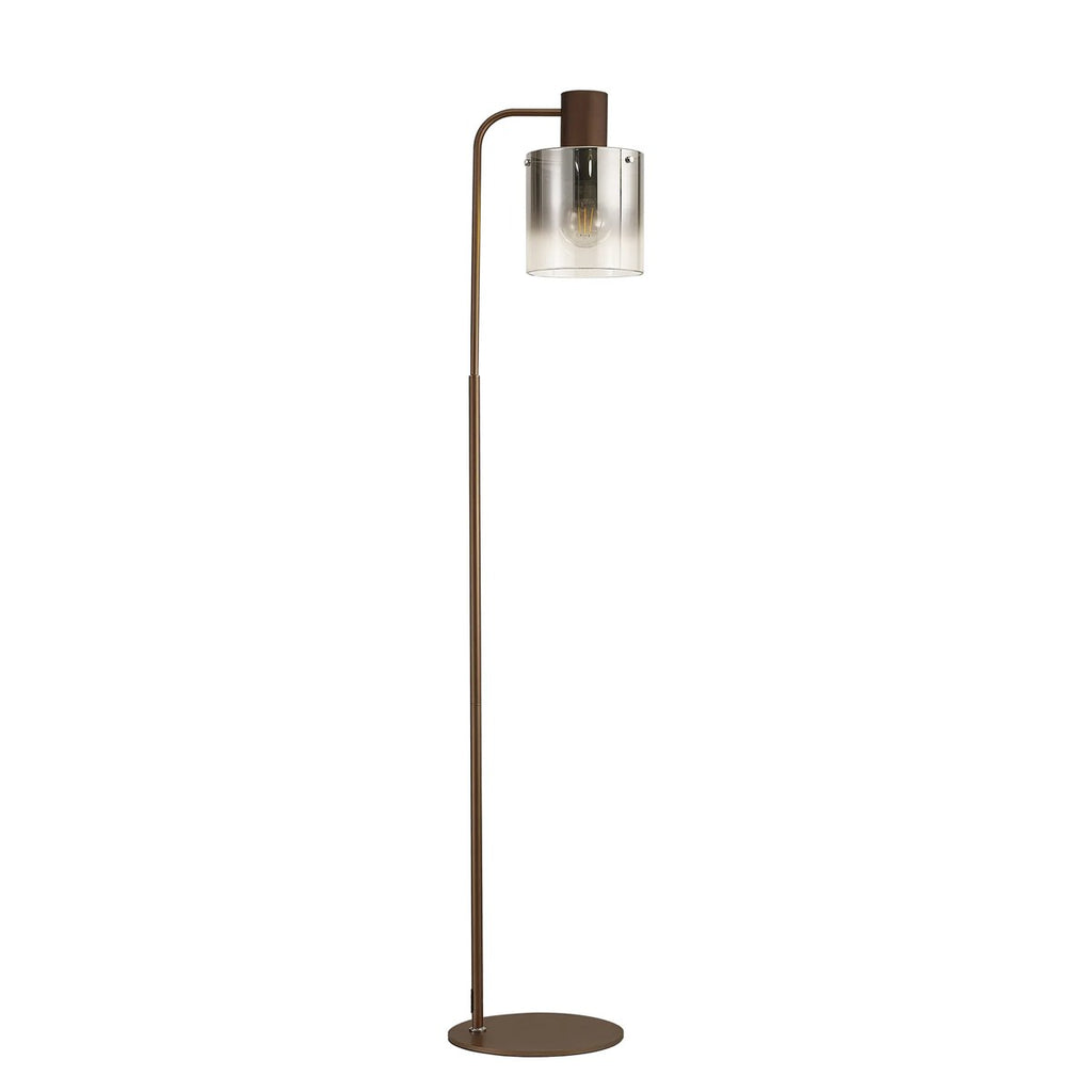Regent Maisy Large Floor Lamp 1600mm High - Mocha / Smoke Fade