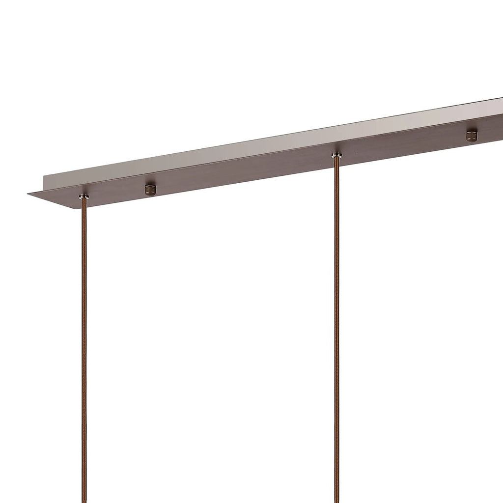 Regent Maisy 4 Light 1420mm Linear Pendant Light - Mocha / Amber Fade