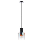 Regent Maisy 200mm Single Pendant Light - Black / Iridescent Fade