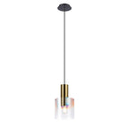 Regent Maisy 200mm Single Pendant Light - Brass / Sand Black / Iridescent Fade