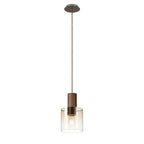 Regent Maisy 200mm Single Pendant Light - Mocha / Amber Fade