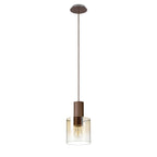 Regent Maisy 200mm Single Pendant Light - Mocha / Amber Fade