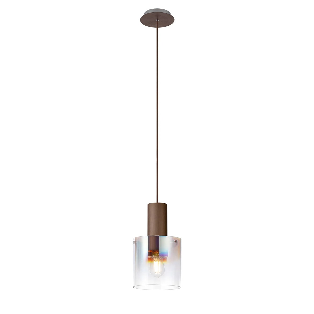 Regent Maisy 200mm Single Pendant Light - Mocha / Iridescent Fade