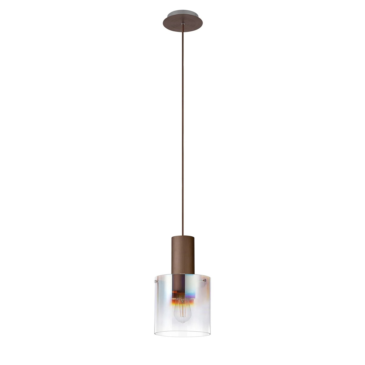 Regent Maisy 200mm Single Pendant Light - Mocha / Iridescent Fade