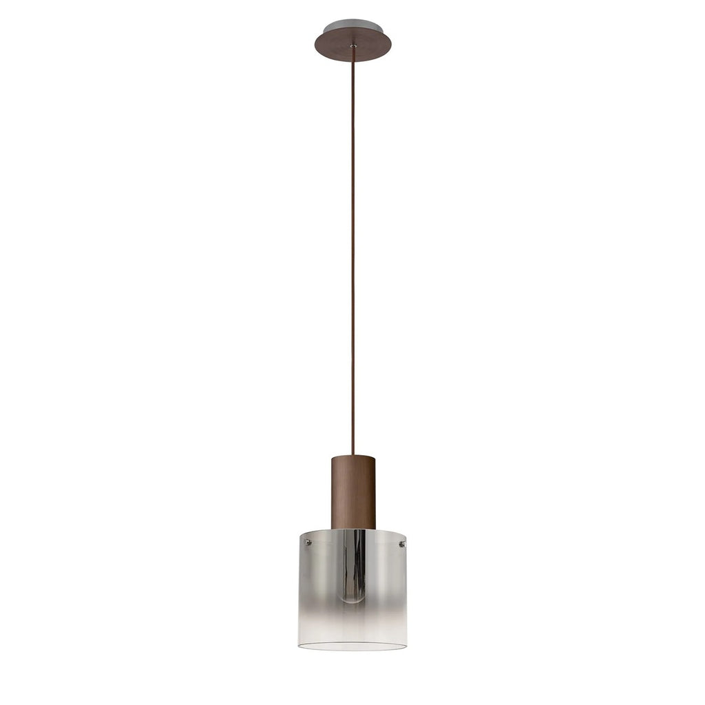 Regent Maisy 200mm Single Pendant Light - Mocha / Smoke Fade