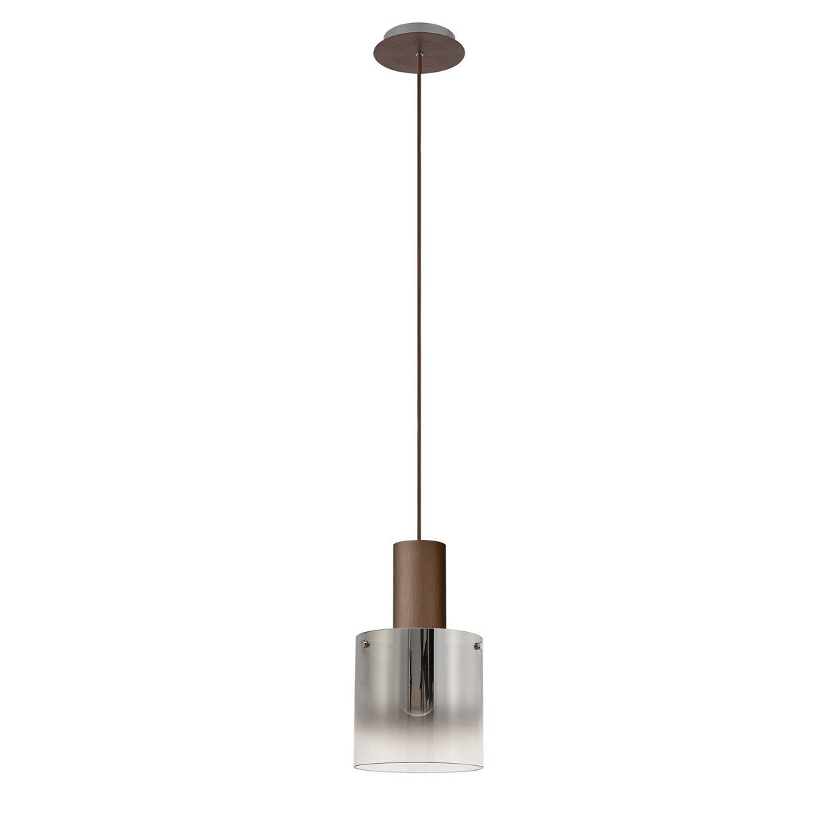 Regent Maisy 200mm Single Pendant Light - Mocha / Smoke Fade