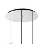 Regent Maisy 3 Light 500mm Round Pendant Light - Black / Amber Fade