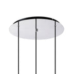 Regent Maisy 3 Light 500mm Round Pendant Light - Black / Iridescent Fade