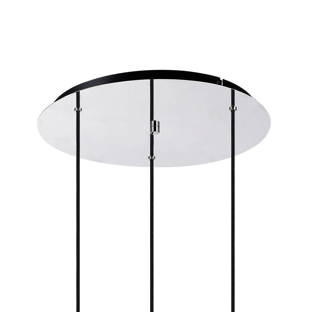 Regent Maisy 3 Light 500mm Round Pendant Light - Black / Iridescent Fade