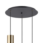 Regent Maisy 3 Light 500mm Round Pendant Light - Brass / Sand Black / Iridescent Fade
