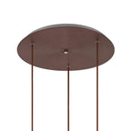 Regent Maisy 3 Light 500mm Round Pendant Light - Mocha / Amber Fade