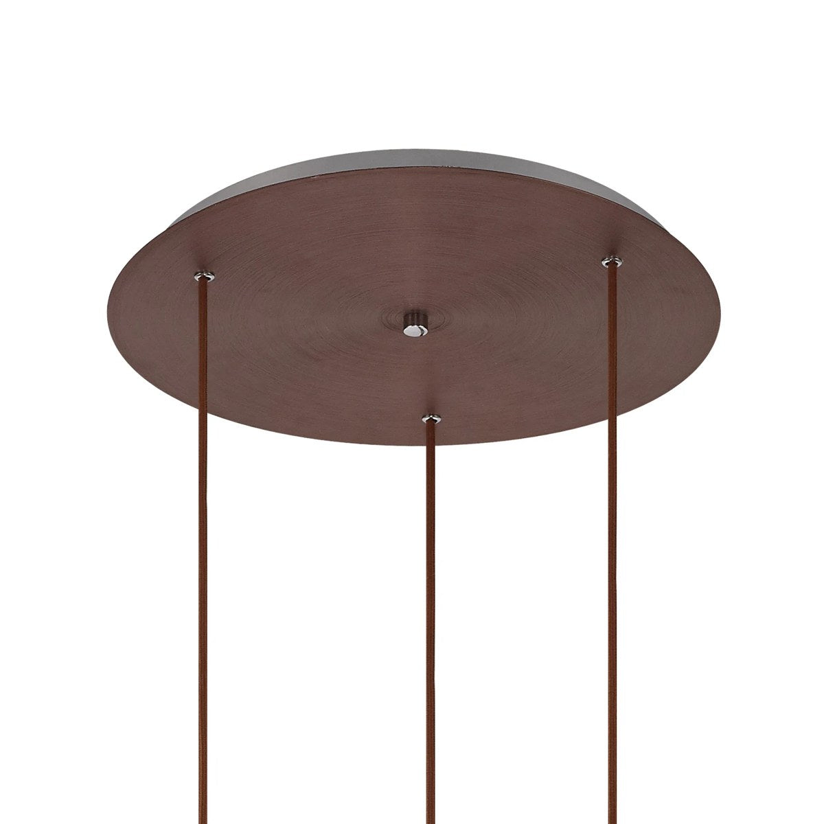 Regent Maisy 3 Light 500mm Round Pendant Light - Mocha / Amber Fade