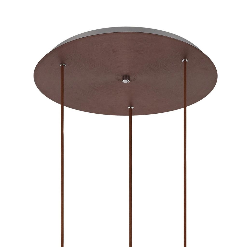 Regent Maisy 3 Light 500mm Round Pendant Light - Mocha / Iridescent Fade