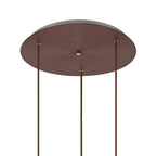 Regent Maisy 3 Light 500mm Round Pendant Light - Mocha / Smoke Fade