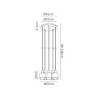 Regent Maisy 5 Light Adjustable Round Pendant 650mm - dimensions