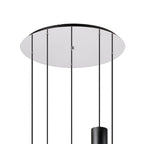 Regent Maisy 5 Light Adjustable Round Pendant 650mm - Black / Smoke Fade