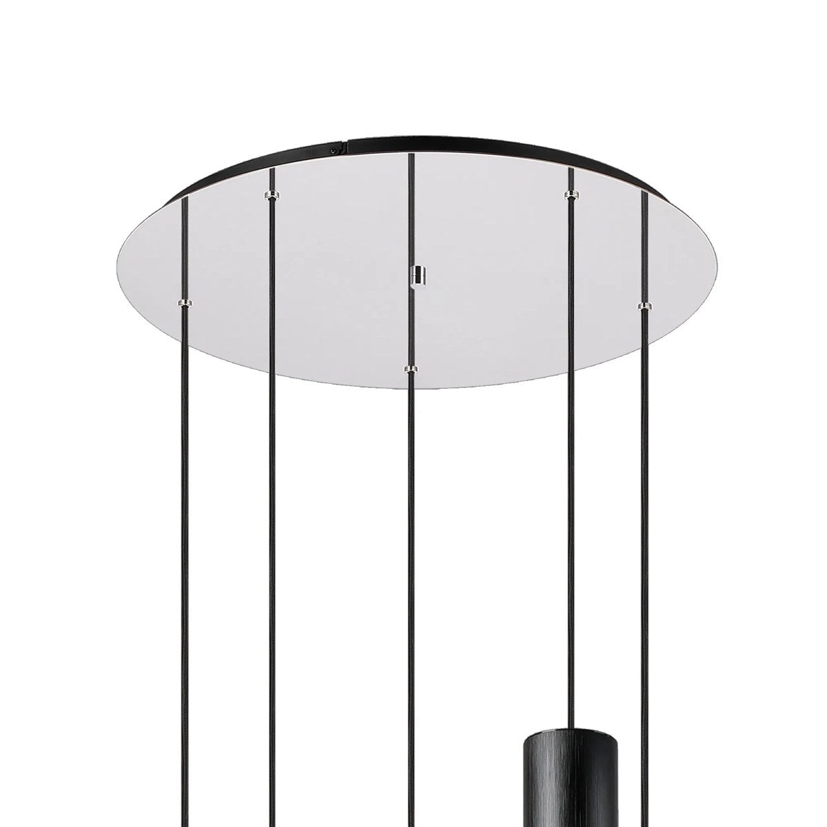 Regent Maisy 5 Light Adjustable Round Pendant 650mm - Black / Smoke Fade