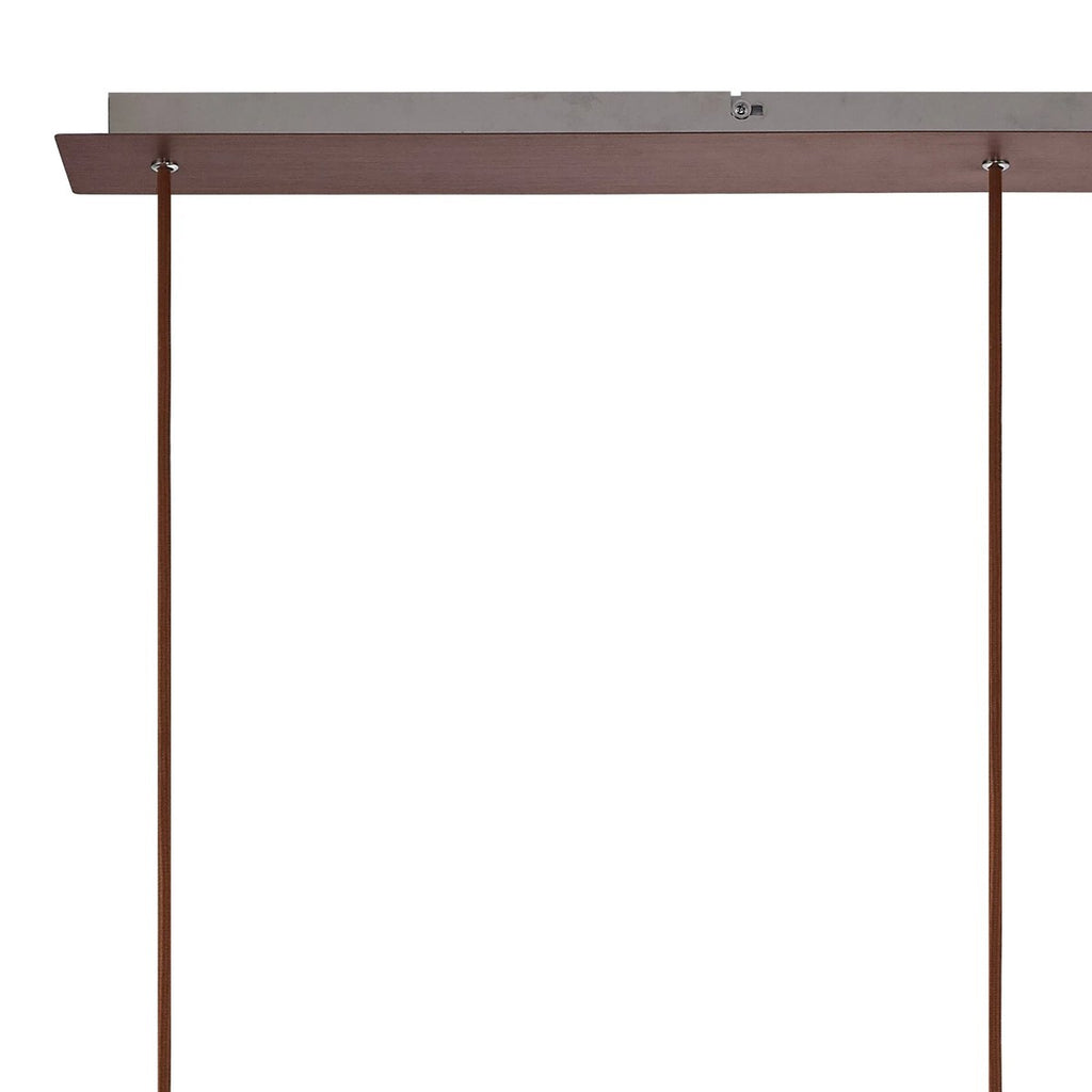 Regent Maisy 3 Light 1000mm Linear Pendant Light - Mocha / Amber Fade