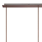 Regent Maisy 3 Light 1000mm Linear Pendant Light - Mocha / Amber Fade