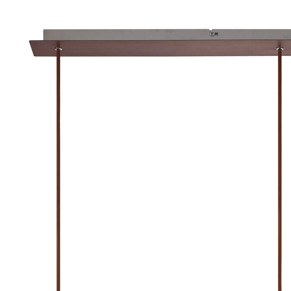 Regent Maisy 3 Light 1000mm Linear Pendant Light - Mocha / Smoke Fade