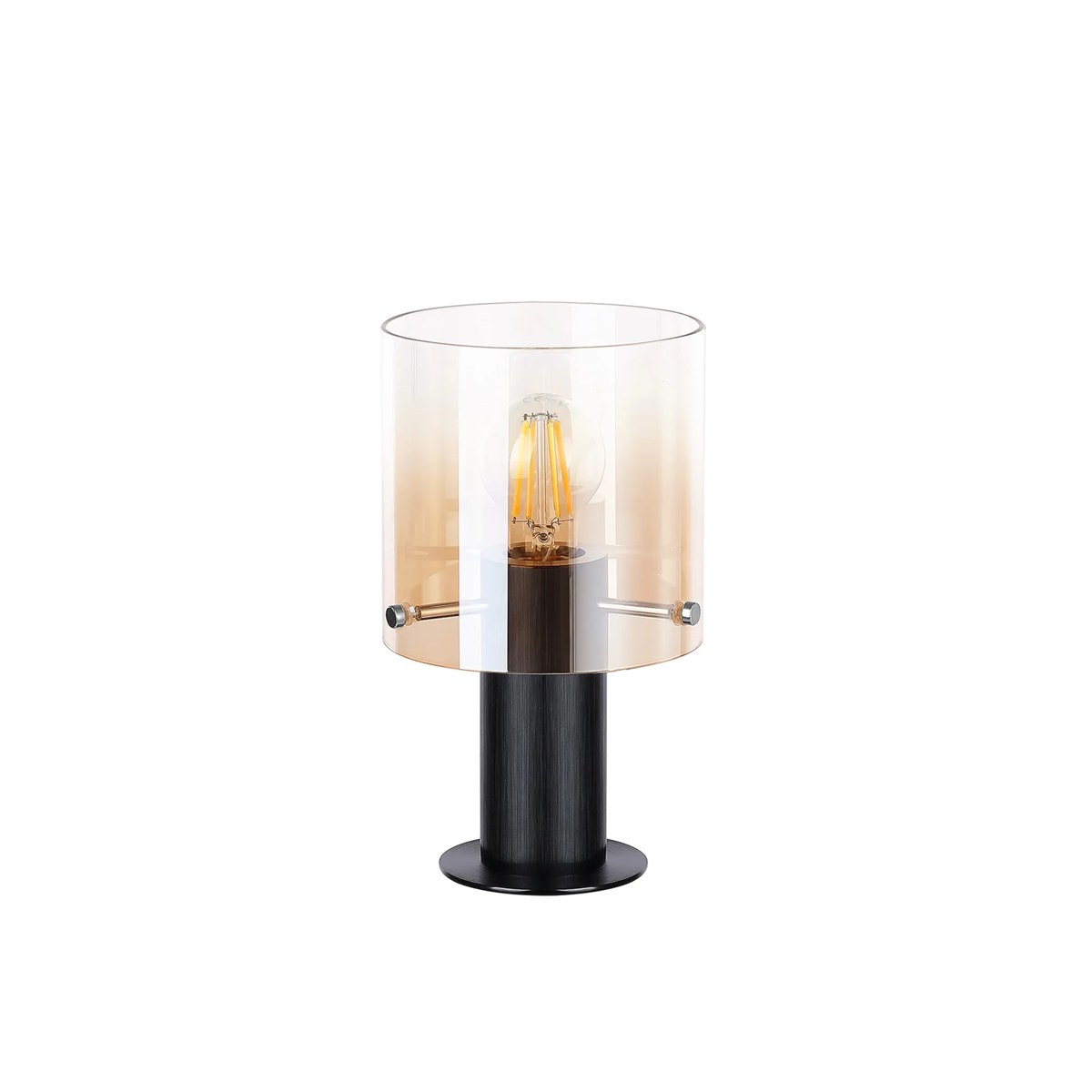 Regent Maisy 260mm Table Lamp - Black / Amber Fade