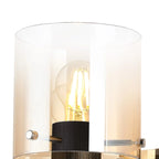 Regent Maisy 245mm Switched Wall Light - Black / Amber Fade