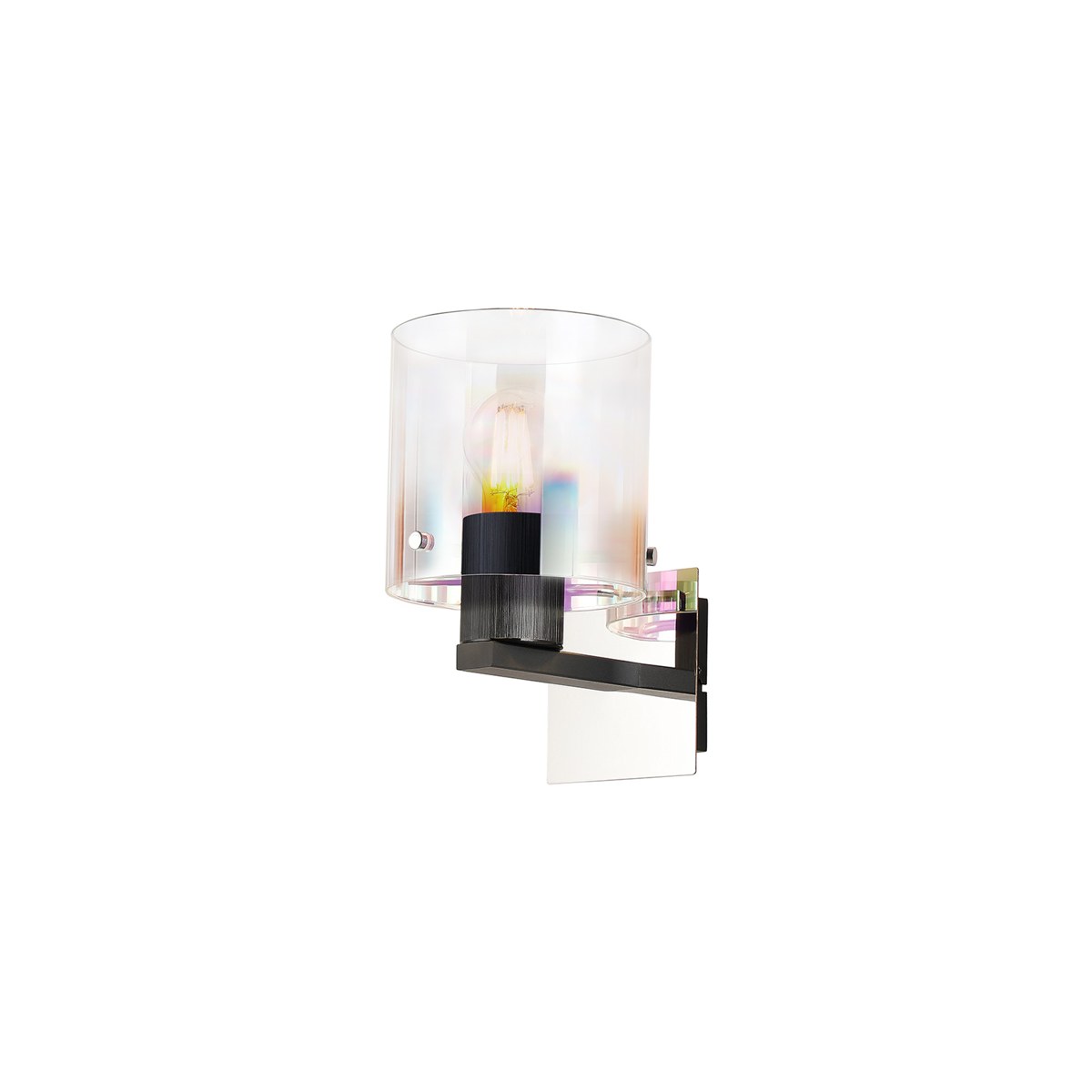Regent Maisy 245mm Switched Wall Light - Black / Iridescent Fade