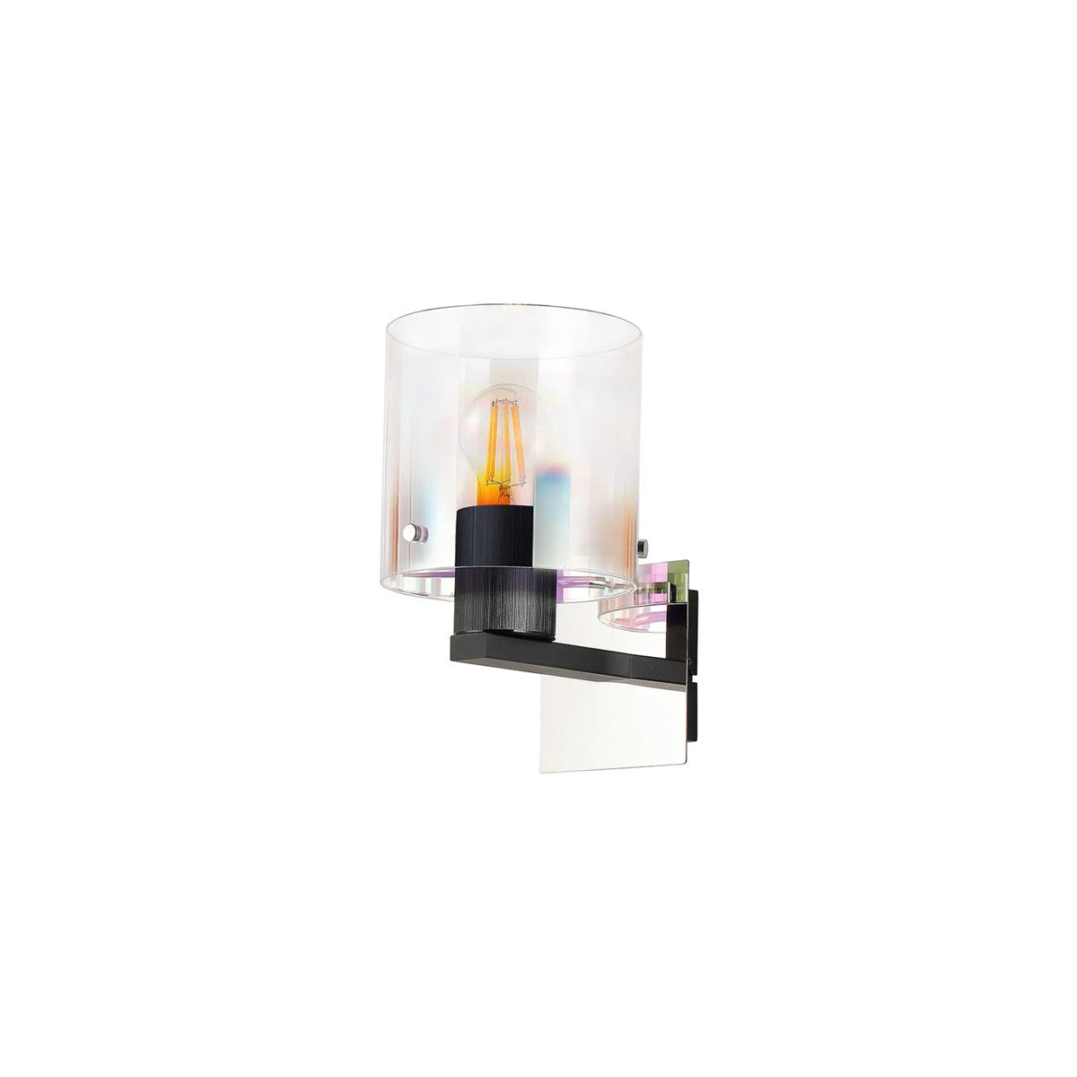 Regent Maisy 245mm Switched Wall Light - Black / Iridescent Fade