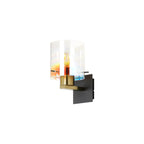 Regent Maisy 245mm Switched Wall Light - Brass / Sand Black / Iridescent Fade