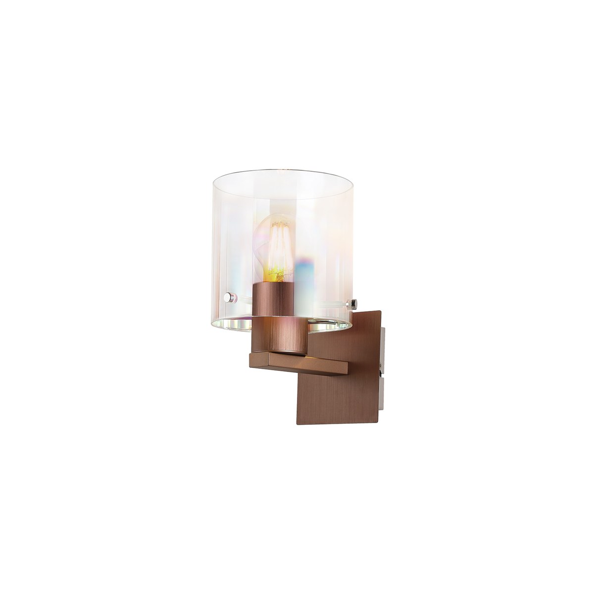 Regent Maisy 245mm Switched Wall Light - Mocha / Iridescent Fade