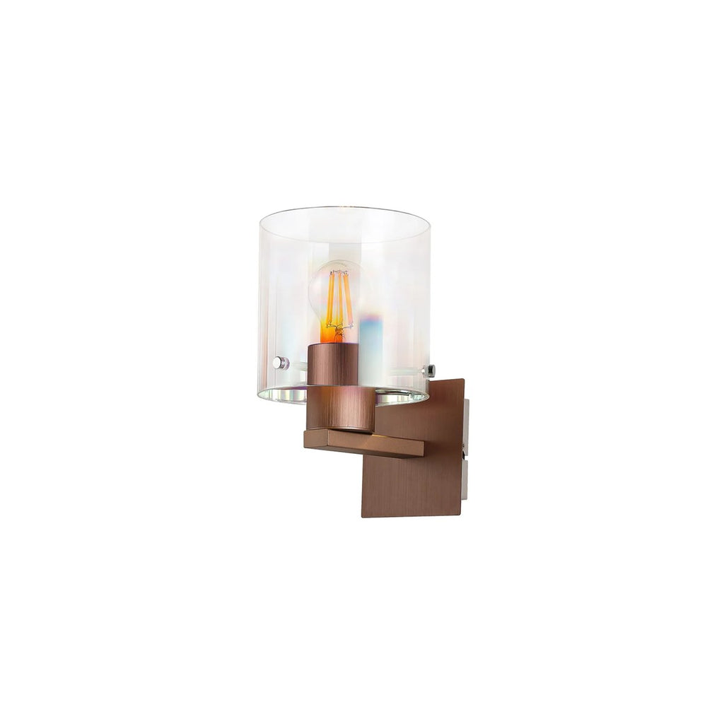 Regent Maisy 245mm Switched Wall Light - Mocha / Iridescent Fade