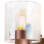 Regent Maisy 245mm Switched Wall Light - Mocha / Iridescent Fade