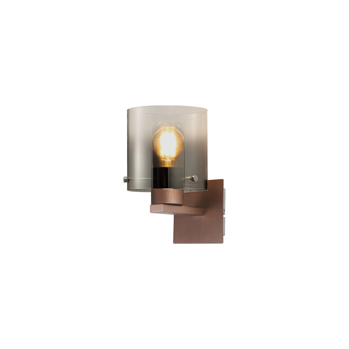Regent Maisy 245mm Switched Wall Light - Mocha / Smoke Fade