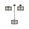 Regent Malmedy 350mm 3 Light Convertible Pendant Light - Satin Black