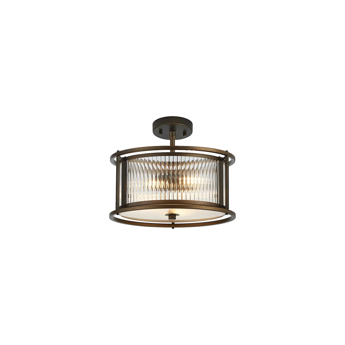 Regent Malmedy 350mm 3 Light Convertible Pendant Light - Bronze